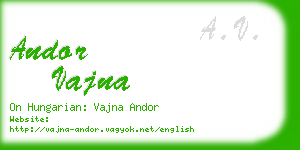 andor vajna business card